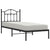 Metal Bed Frame without Mattress with Headboard Black 90x190 cm