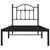 Metal Bed Frame without Mattress with Headboard Black 90x190 cm