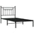 Metal Bed Frame without Mattress with Headboard Black 90x190 cm