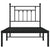 Metal Bed Frame without Mattress with Headboard Black 90x190 cm
