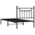 Metal Bed Frame without Mattress with Headboard Black 90x190 cm