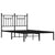 Metal Bed Frame without Mattress with Headboard Black 135x190 cm