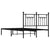 Metal Bed Frame without Mattress with Headboard Black 135x190 cm