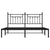 Metal Bed Frame without Mattress with Headboard Black 183x203 cm King