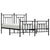 Metal Bed Frame without Mattress with Footboard Black 150x200 cm