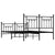 Metal Bed Frame without Mattress with Footboard Black 150x200 cm