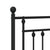 Metal Bed Frame without Mattress with Footboard Black 150x200 cm