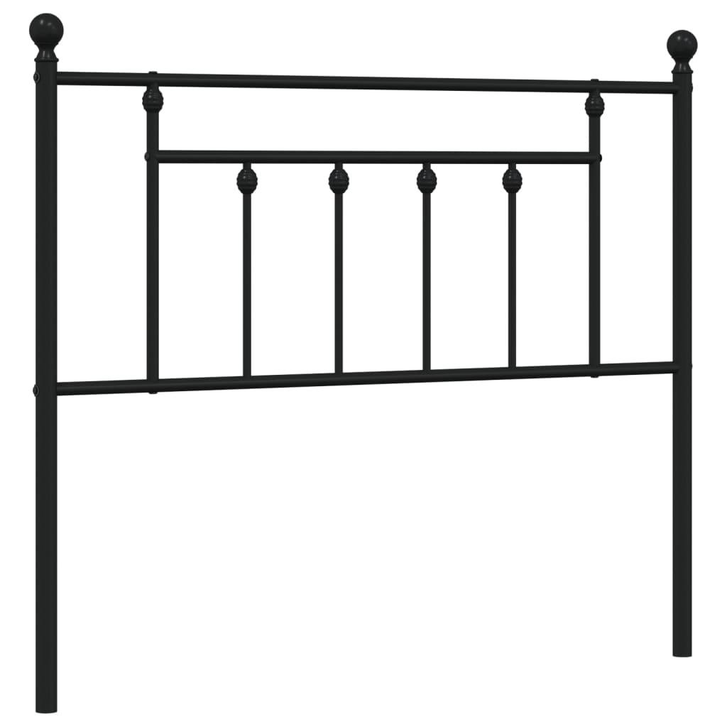 Metal Replace Headboard Black 107 cm