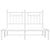 Metal Bed Frame without Mattress with Headboard White 150x200 cm