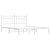 Metal Bed Frame without Mattress with Headboard White 183x203 cm King