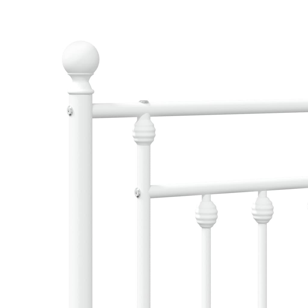 Metal Headboard White 152 cm Queen