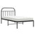 Metal Bed Frame without Mattress with Headboard Black 107x203 cm King Single