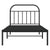 Metal Bed Frame without Mattress with Headboard Black 107x203 cm King Single