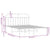Metal Bed Frame without Mattress with Headboard Black 150x200 cm