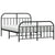 Metal Bed Frame without Mattress with Footboard Black 183x203 cm King