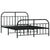 Metal Bed Frame without Mattress with Footboard Black 183x203 cm King