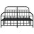Metal Bed Frame without Mattress with Footboard Black 183x203 cm King