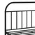 Metal Bed Frame without Mattress with Footboard Black 183x203 cm King