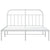 Metal Bed Frame without Mattress with Headboard White 183x203 cm King