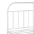 Metal Bed Frame without Mattress with Headboard White 183x203 cm King