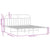 Metal Bed Frame without Mattress with Headboard White 183x203 cm King