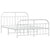 Metal Bed Frame without Mattress with Footboard White 135x190 cm
