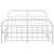 Metal Bed Frame without Mattress with Footboard White 135x190 cm