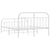 Metal Bed Frame without Mattress with Footboard White 135x190 cm