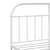 Metal Bed Frame without Mattress with Footboard White 135x190 cm
