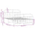 Metal Bed Frame without Mattress with Footboard White 135x190 cm
