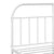 Metal Bed Frame without Mattress with Footboard White 183x203 cm King