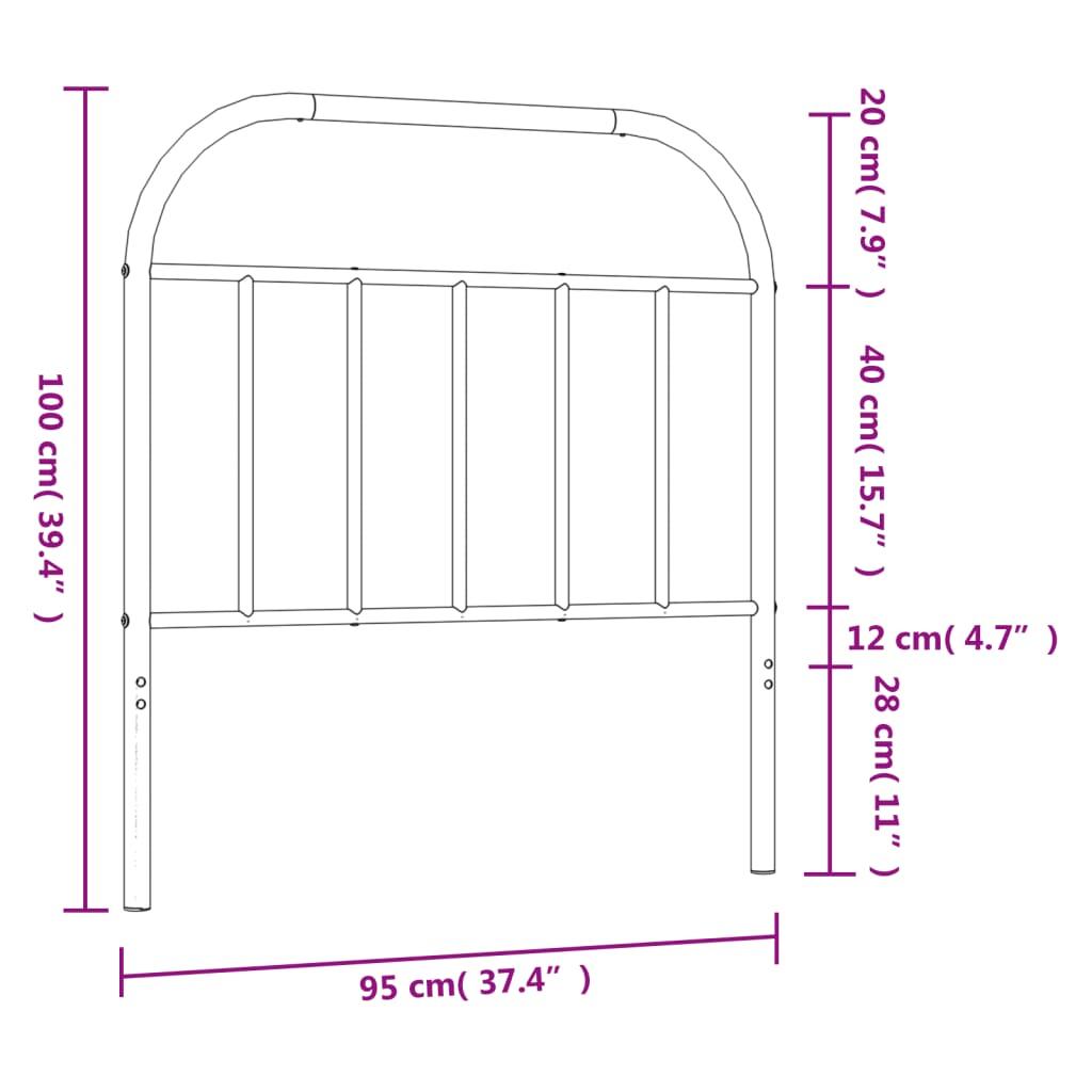 Metal Replace Headboard White 90 cm