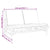 Garden Bench with Cream White Cushions Bamboo