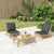 Garden Chairs 2 pcs with Dark Grey Cushions Bamboo