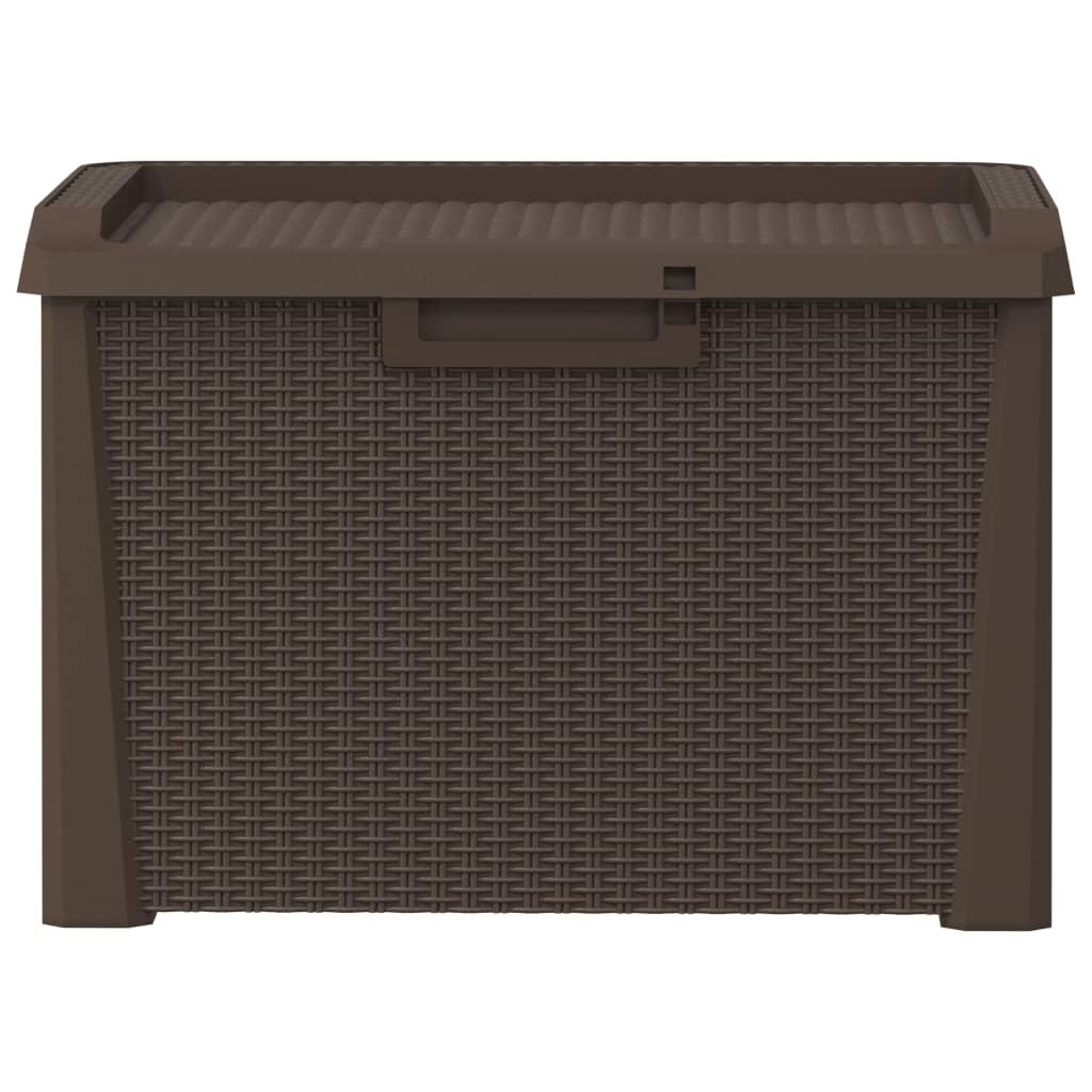 Garden Storage Box Brown 125 L PP