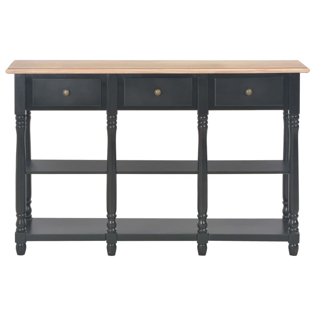 Console Table Black 110x30x76cm Engineered Wood