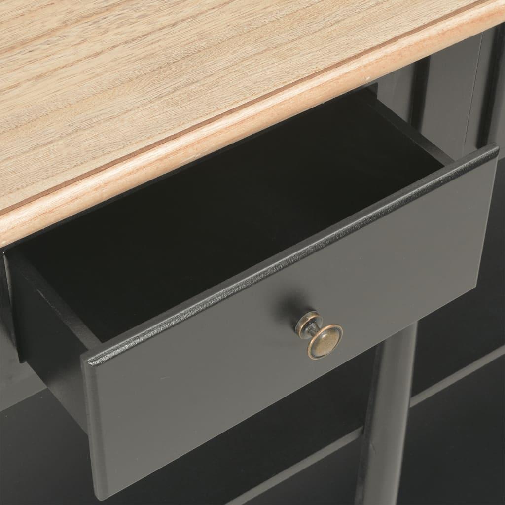 Console Table Black 110x30x76cm Engineered Wood