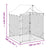 Outdoor Dog Kennel with Roof Silver 2x2x2.5 m Galvanised Steel