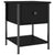 Bedside Table Black 34x35.5x45 cm Engineered Wood