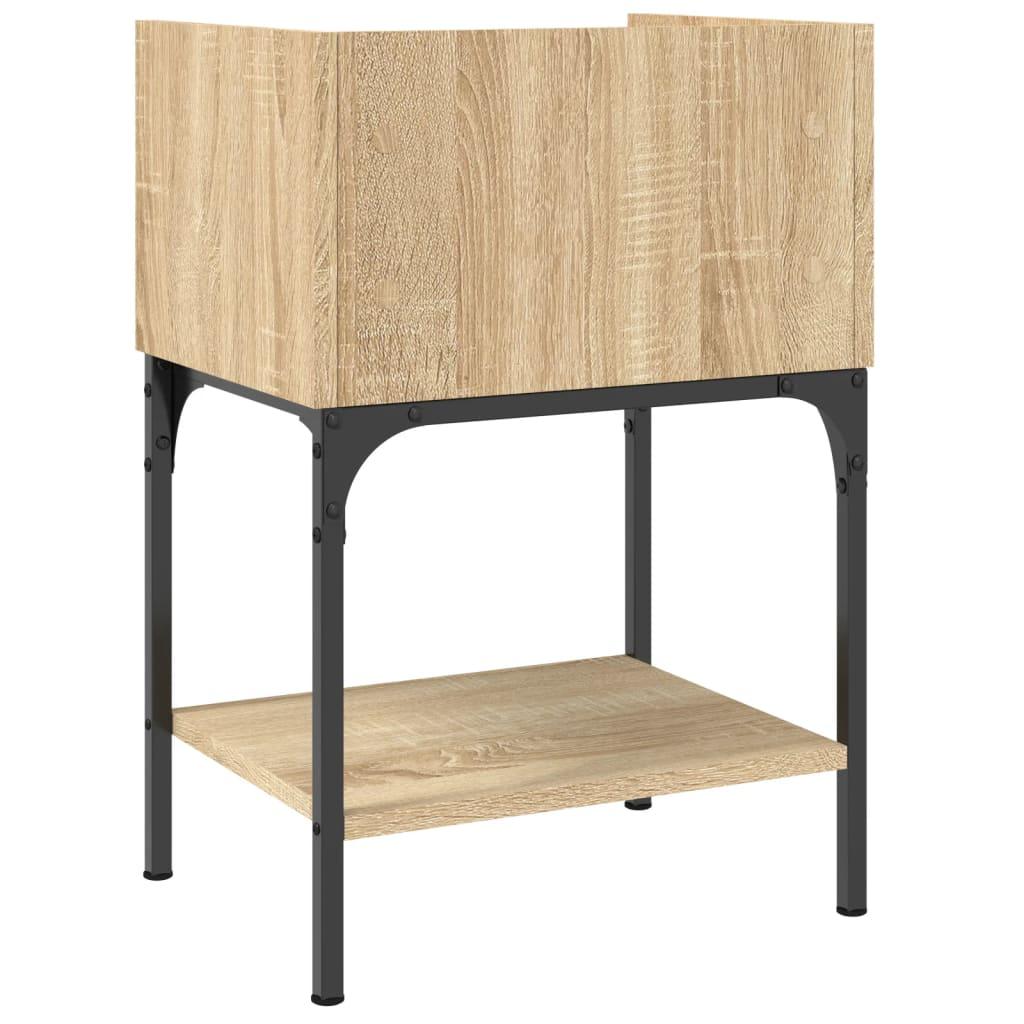 Bedside Table Sonoma Oak 40.5x31x60 cm Engineered Wood