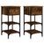 Bedside Cabinets 2 pcs Smoked Oak 34x36x70 cm Engineered Wood