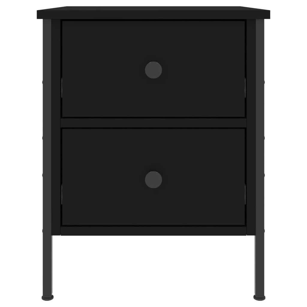 Bedside Cabinet Black 40x42x50 cm Engineered Wood