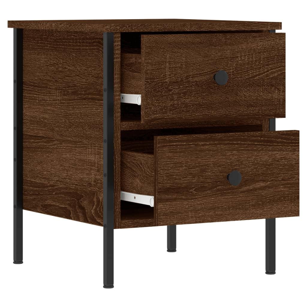 Bedside Cabinet Brown Oak 40x42x50 cm Engineered Wood