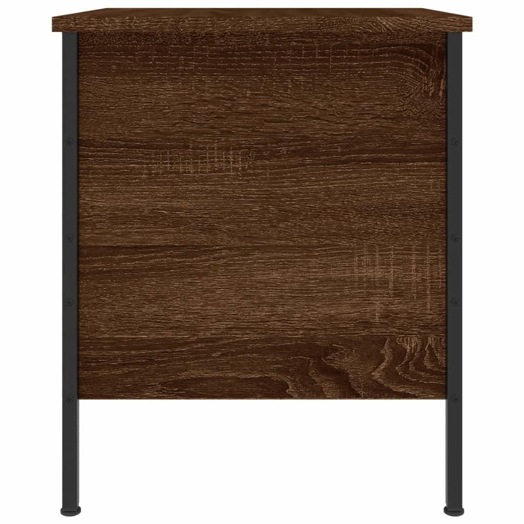 Bedside Cabinet Brown Oak 40x42x50 cm Engineered Wood