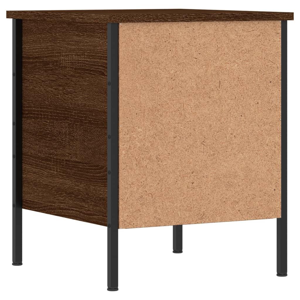 Bedside Cabinet Brown Oak 40x42x50 cm Engineered Wood