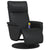 Massage Recliner Chair with Footrest Black Faux Leather
