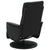 Massage Recliner Chair with Footrest Black Faux Leather