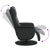 Massage Recliner Chair with Footrest Black Faux Leather