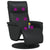 Massage Recliner Chair with Footrest Black Faux Leather