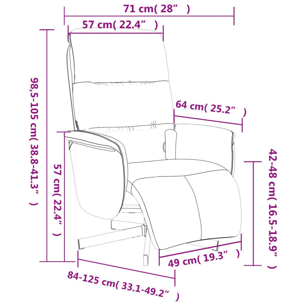 Massage Recliner Chair with Footrest Dark Grey Fabric